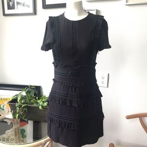 Navy fringe dress